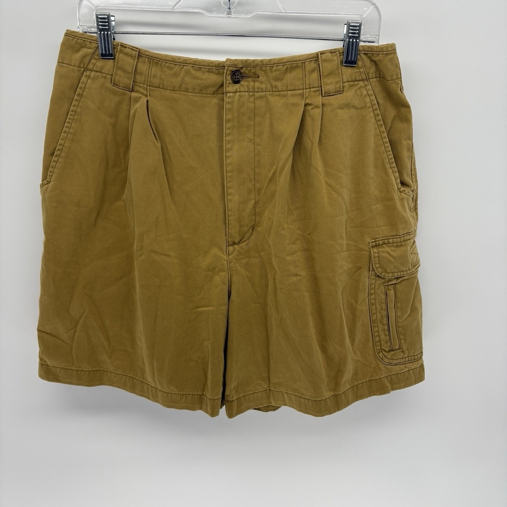 Vintage 90s Pleated LL Bean‎ Cargo Shorts Hiking Preppy Utility Chino Women 14